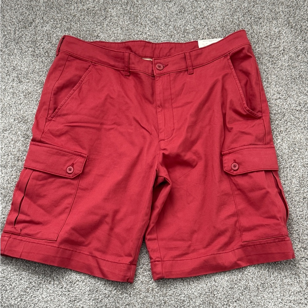 St. John's Bay Red Cargo Shorts Size 36, Guy’s Casual Summer Shorts